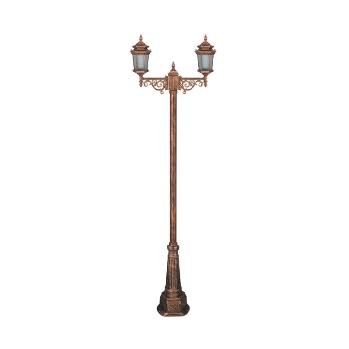 چراغ دوشاخه پارکی تکشیدفام مدل معبد رابو کد 91215-16-7325